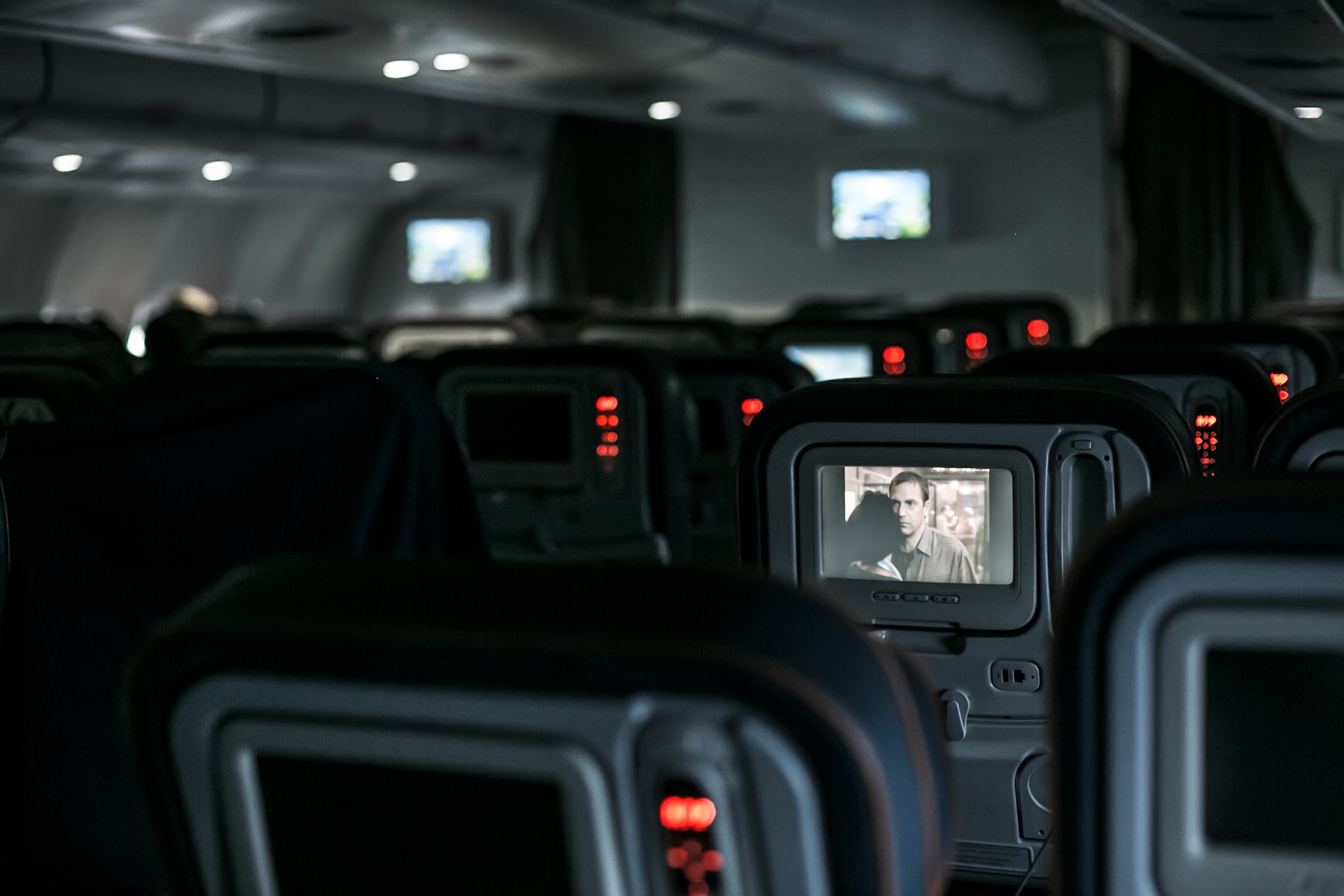 tv during air flight